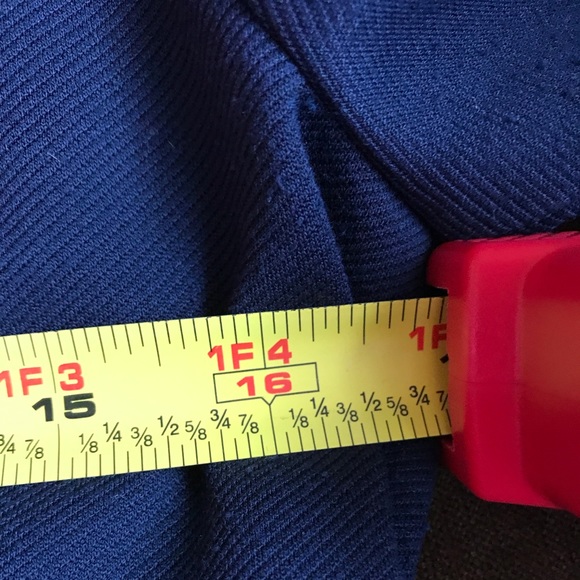 Banana Republic Blue Fit & Flare Midi 3 Black Buttons in Back Short Slee… - Picture 10 of 13